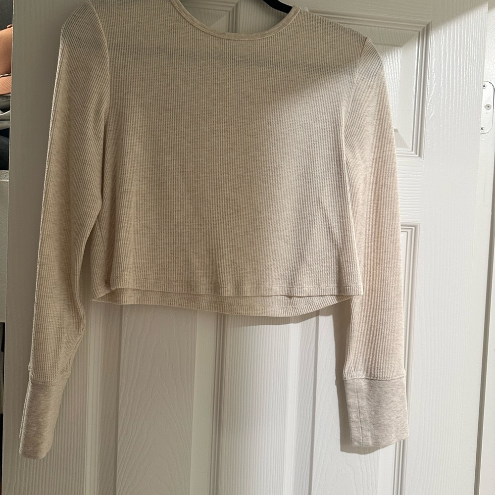 Nuuds Waffle Cropped Shirt
